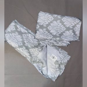 Mainstay Damask panel curtains gray. This set comes with 2 panels.Size 28”x84”